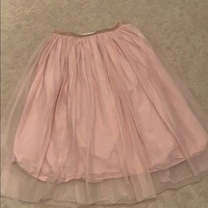 Pale pink skirt with satin lining